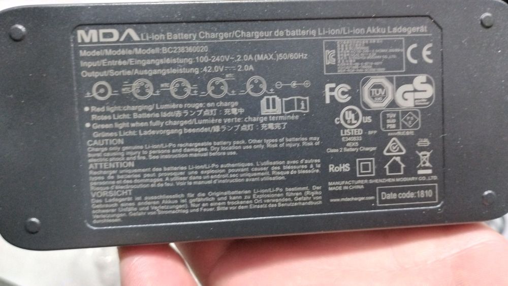 Încărcător bicicletă / trotinetă Xiaomi Mi365, Xiaomi Mi Pro/Pro2