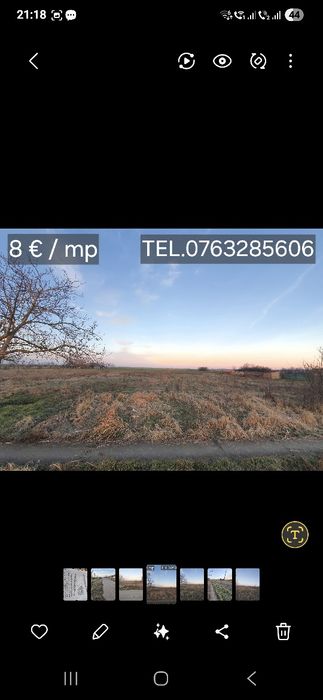 Vând teren intravilan 1.100 mp în Cenad județul Timiș 8 € / mp