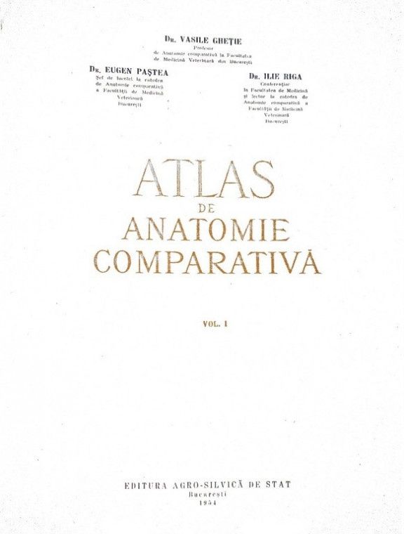Carte xerox Atlas de anatomie comparativă vol 1