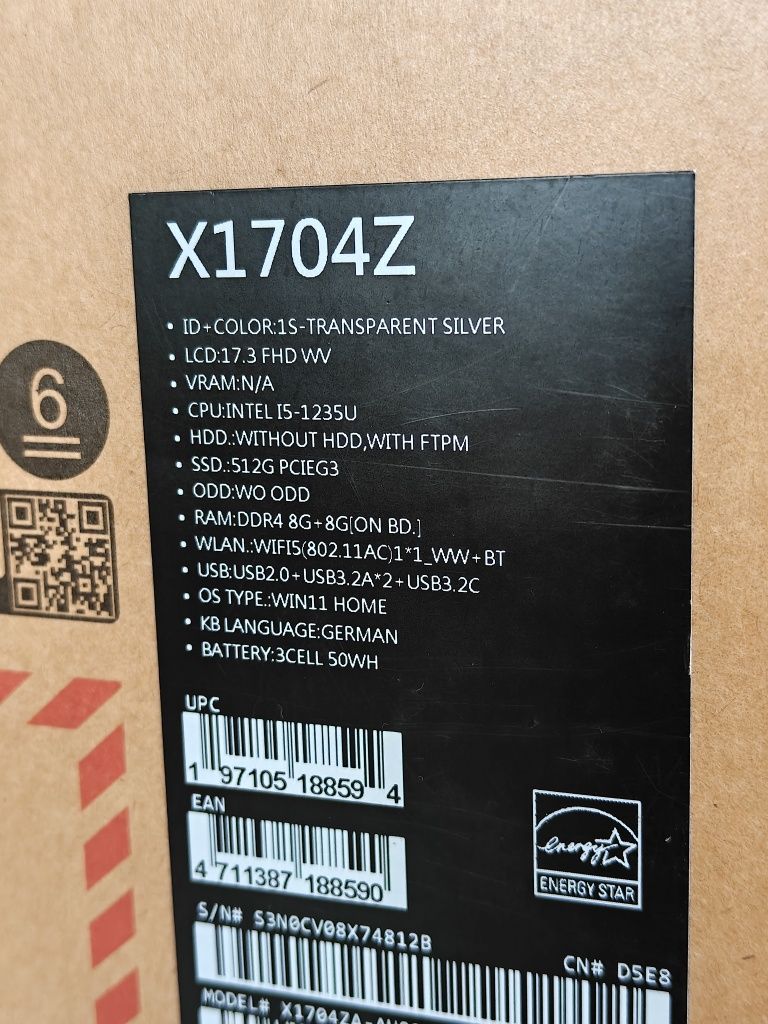 Laptop Asus 17.3 FullHD 16gb 512gb ssd nvme 1tb 24gb 40gb ram
