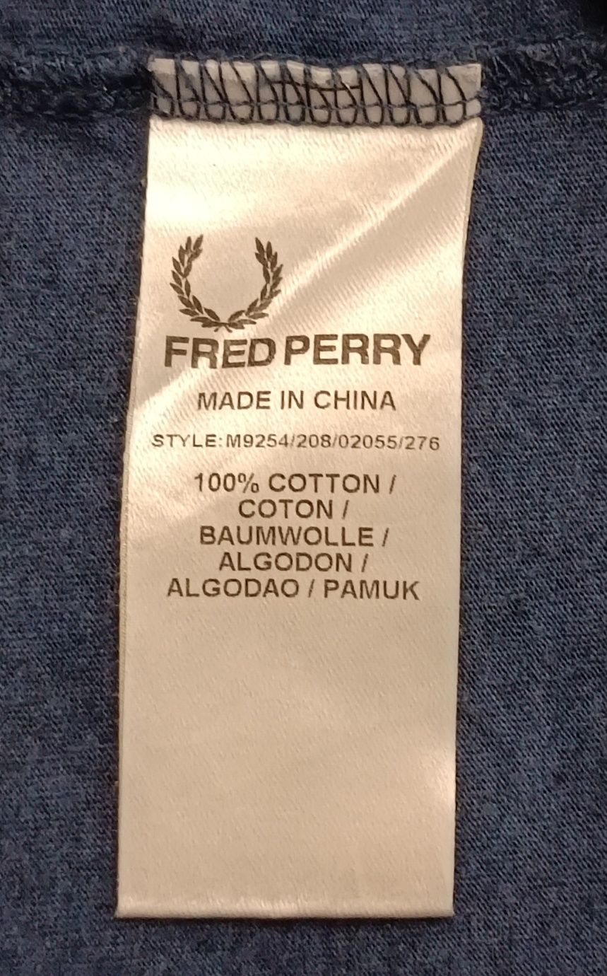 Fred Perry Logo T-Shirt оригинална тениска XL памучна фланелка