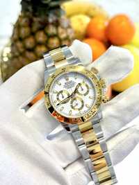 Часовници Rolex Daytona 4130 сребристо-златисто/бяло