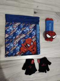 Set fular mănuși accesoriu cu Spiderman pentru baieti 3-10 ani