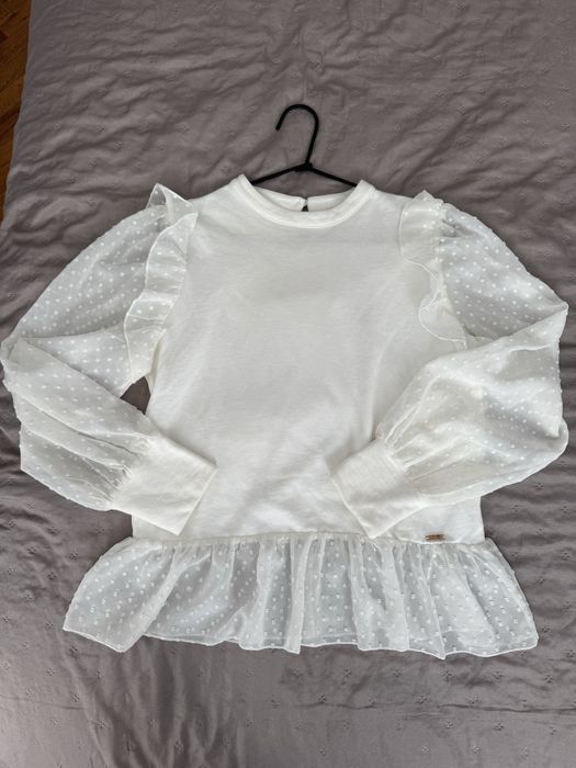 Salsa бяла блуза с дълъг ръкав