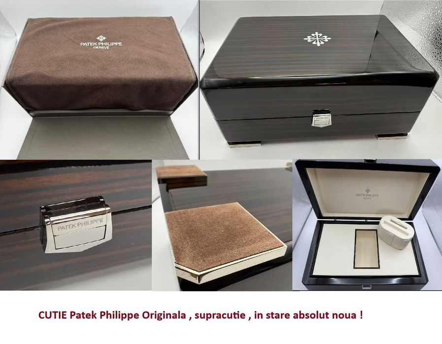 Cutie Originala Patek Philippe in stare noua . supracutie si husa