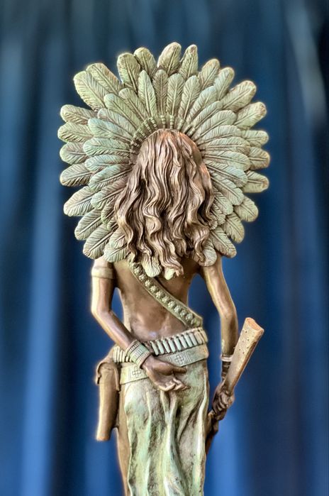 Statuetă Bronz “Indiancă” *** vintage / antic / vechi / retro ***