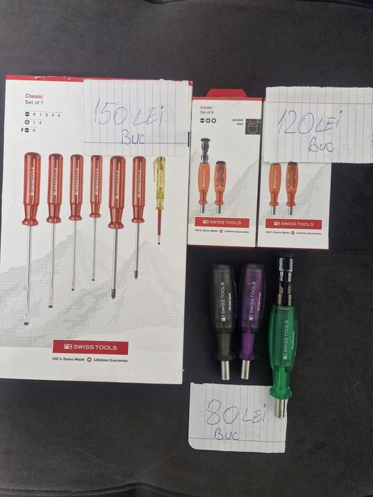 Vând șurubelnițe Swiss tools spirale Bosch decablatoare jokari