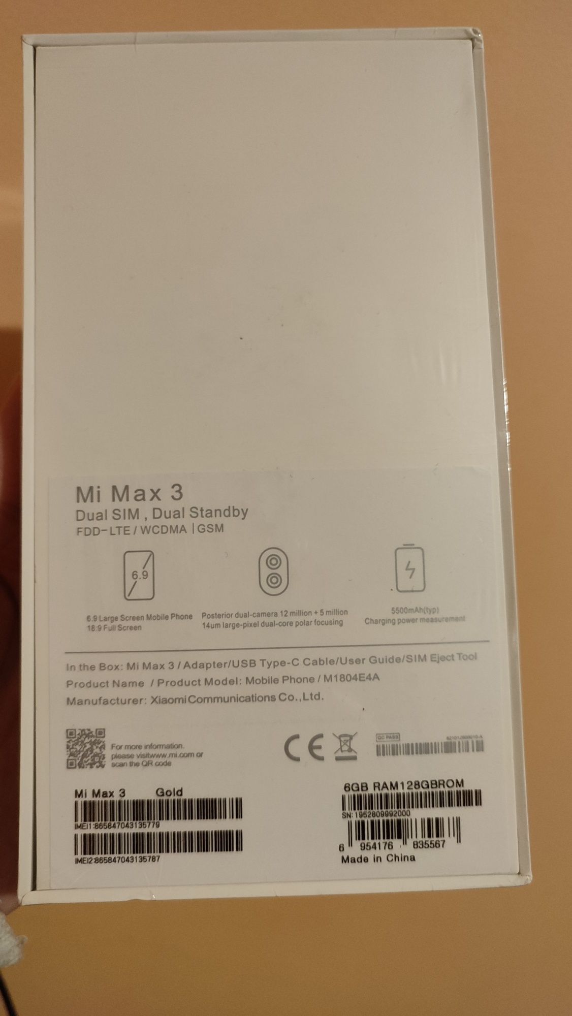 Mi Max 3, 6.9 inch, Xiaomi, 6/128, Sigilat