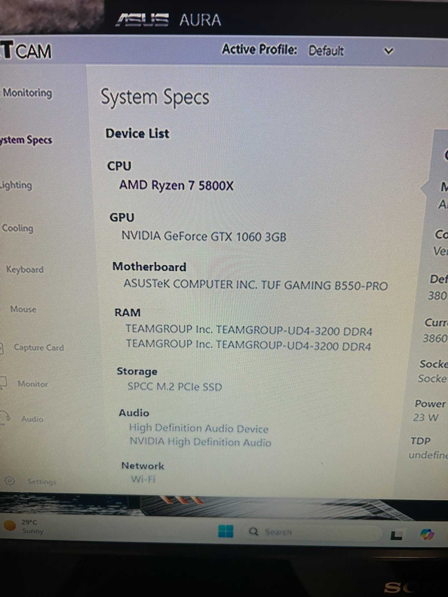 Гейминг компютър Ryzen 7 5800x/16gb/600w