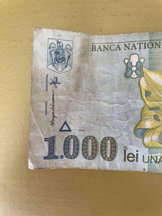 Bancontă de 1000 lei- anul 1998 - Mihai Eminescu