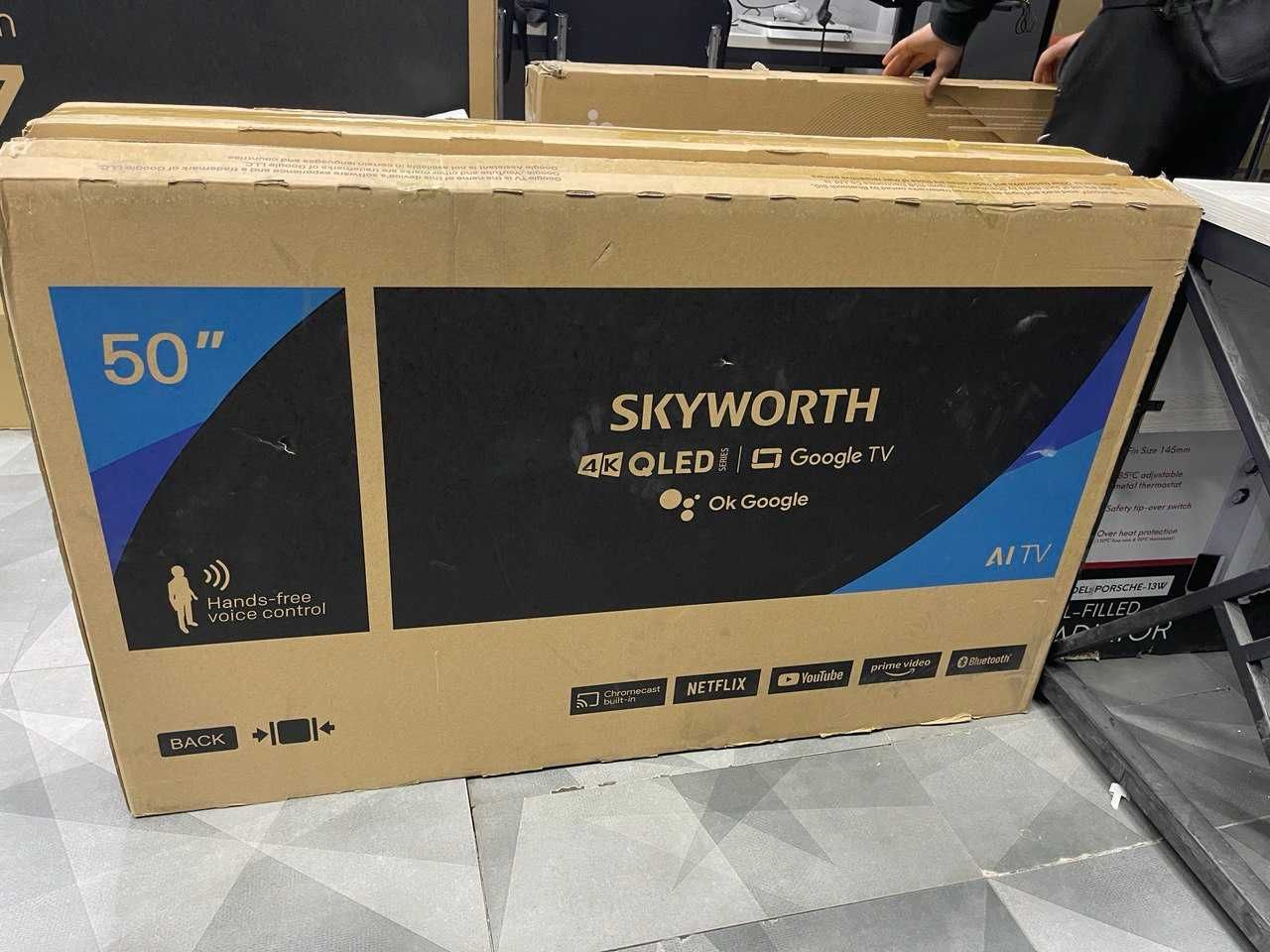 Телевизор SKYWORTH Android 4K 75/65/55/50/43 + к бонус прошивка канали