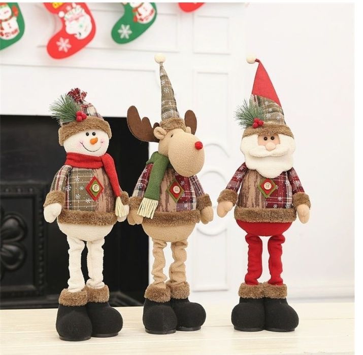 Новогодние игрушки. Снеговик. Дед мороз. Лось.