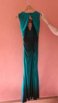 Rochie de ocazie verde smarald, masura S, foarte eleganta