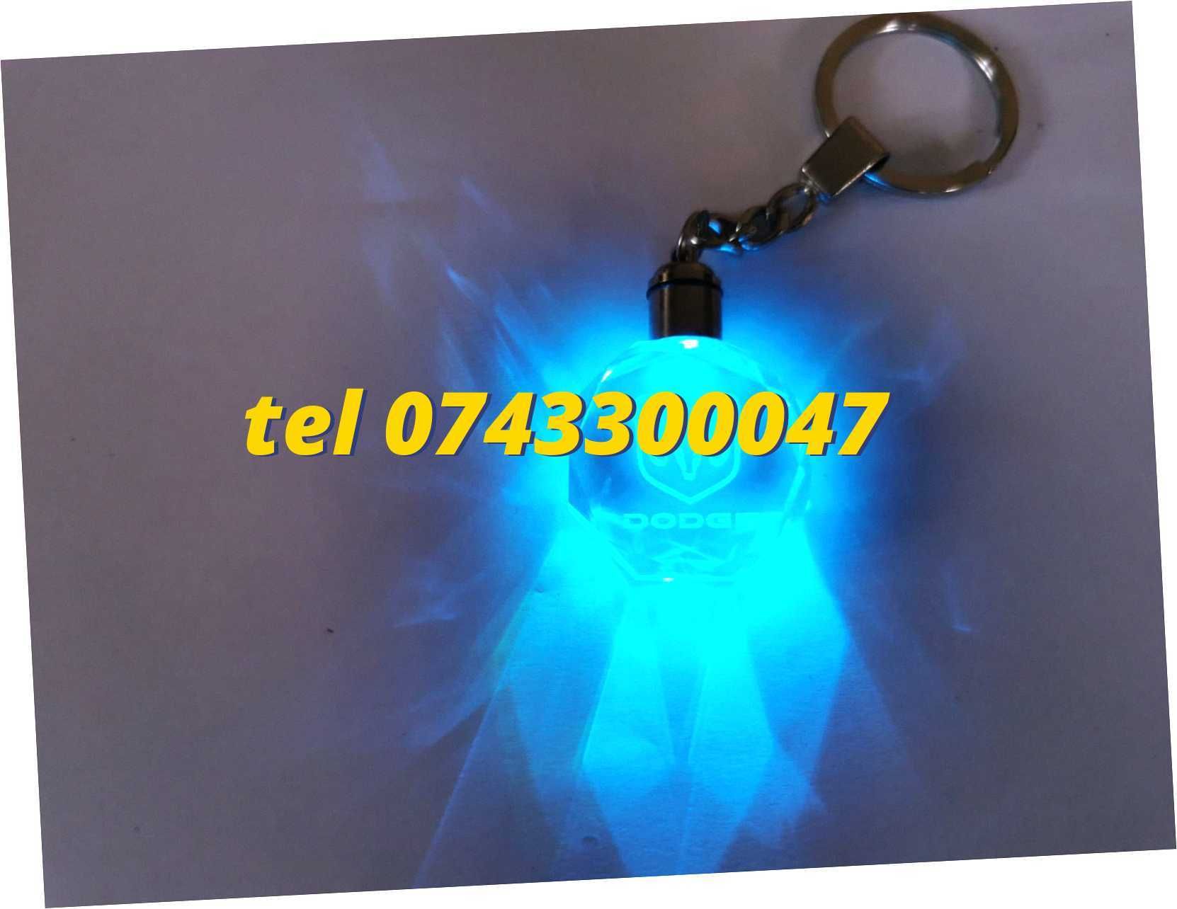 Breloc Sticla Cu Led 6 Culori Dodge