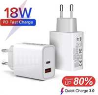 Incarcator A100 Fast Charger 18W + Cablu Usb Compatibil Iphone