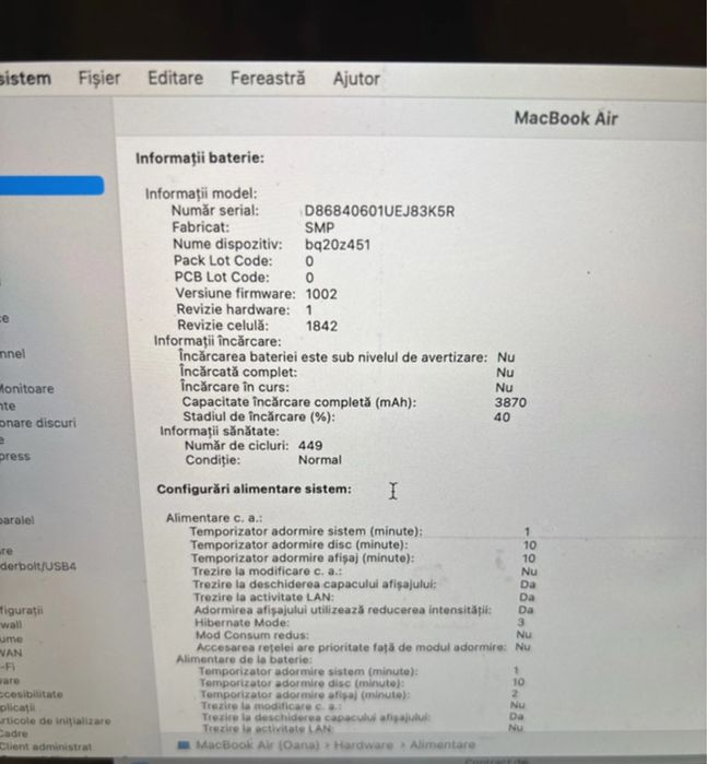 Laptop MacBook Air 13 inch 2018