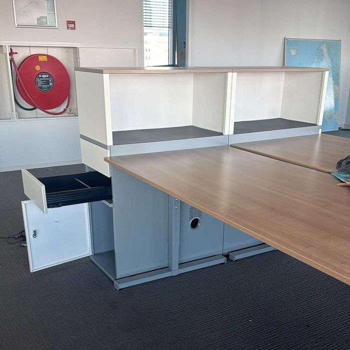 Dulap de birou cu sertare, raft și compartiment cu cheie