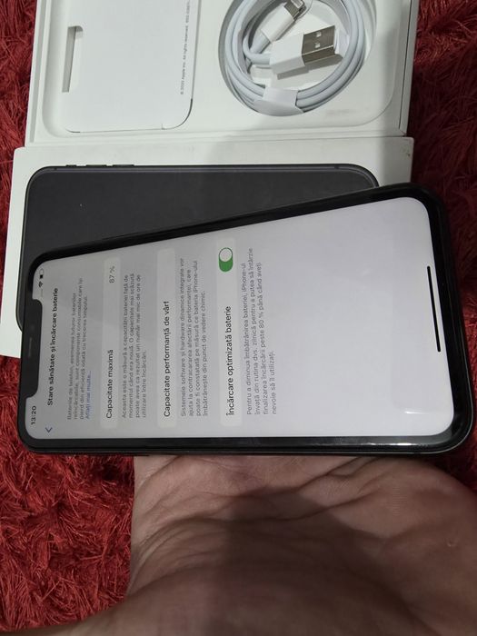 -Iphone 11, Black, 64Gb, 4Ram, bat: 87%, Black, impecabil, stare foart