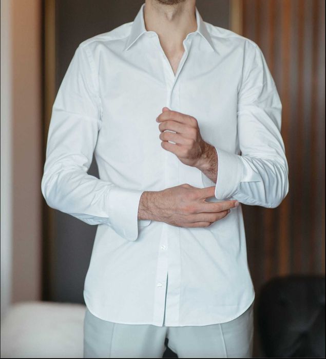 Camasa alba cu butoni barbati atelier Marsay