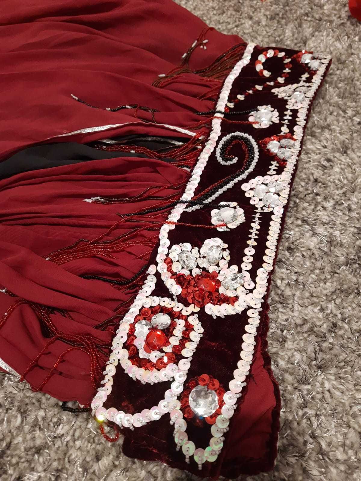 Costum bellydance broderie si cristale Swarovski