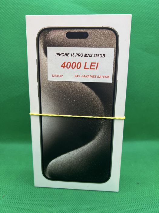 Iphone 15 PRO MAX 256, baterie 94%, Lazar Amanet Crangasi, 53781