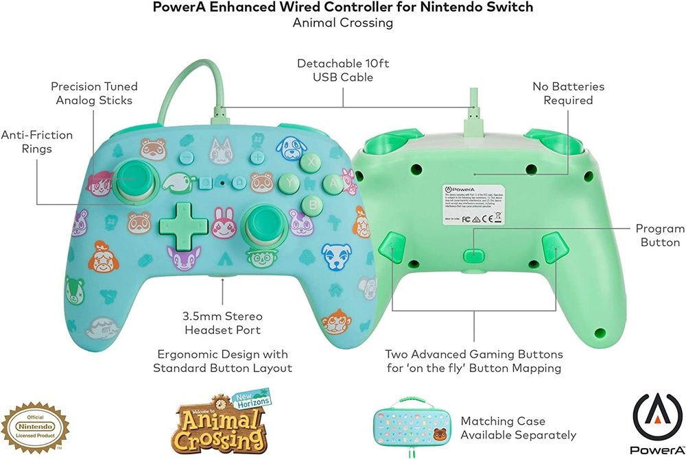 Nintendo Switch Enhanced Wired контролер Animal Crossing Нов
