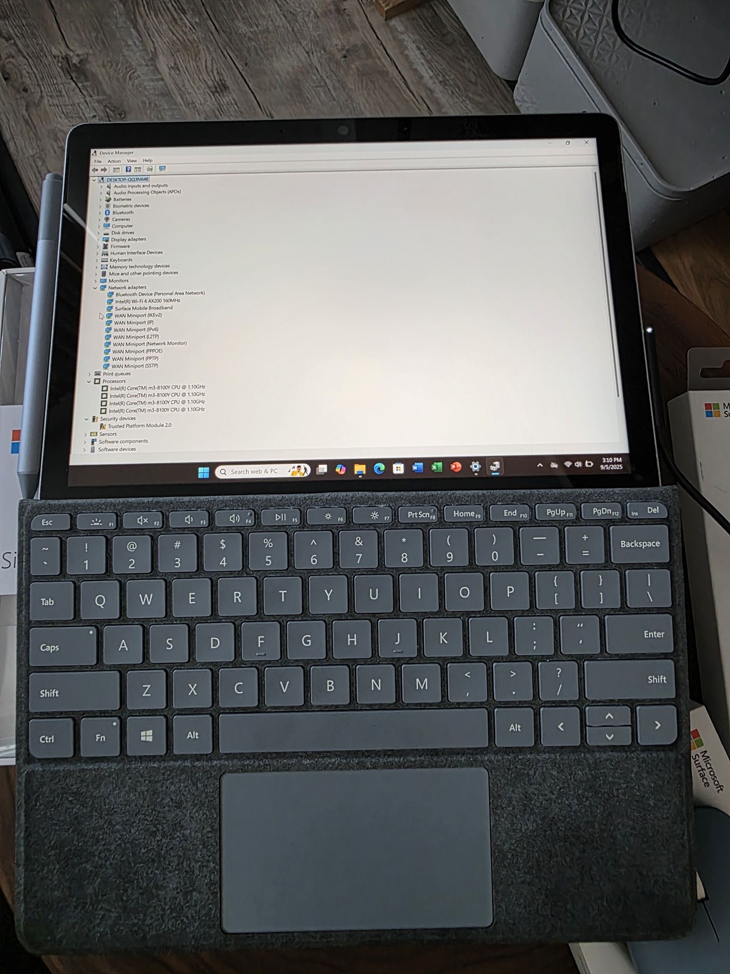 Microsoft Surface Go 2, m3-8100Y, 8GB ram, 128GB storage cu accesorii