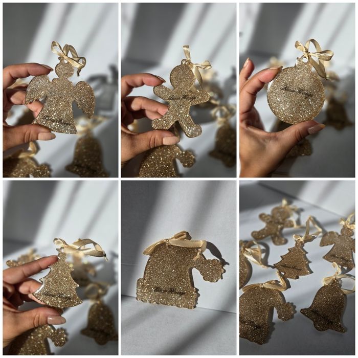 Персонализирани коледни играчки / украса снежинки висулки подарък