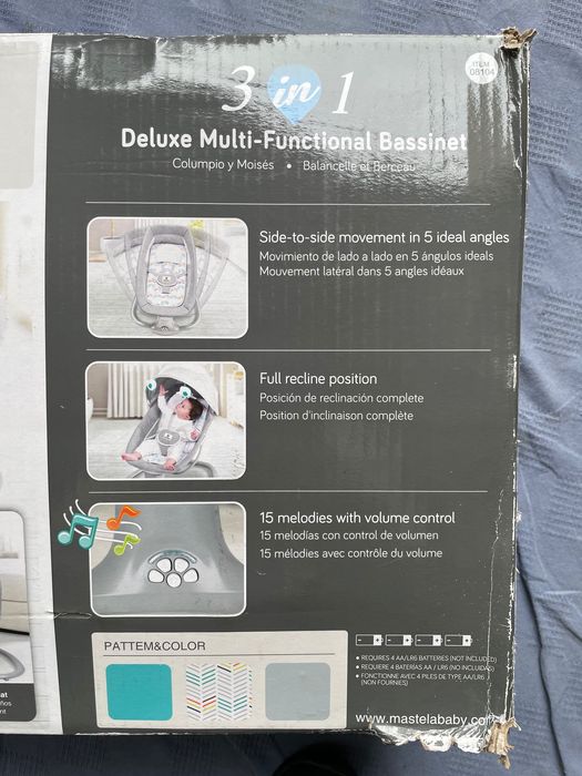 Leagăn electric multifuncțional 3-1 Deluxe Mastela