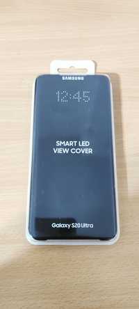 Husa Samsung originala S20 ULTRA neagra led view tip carte