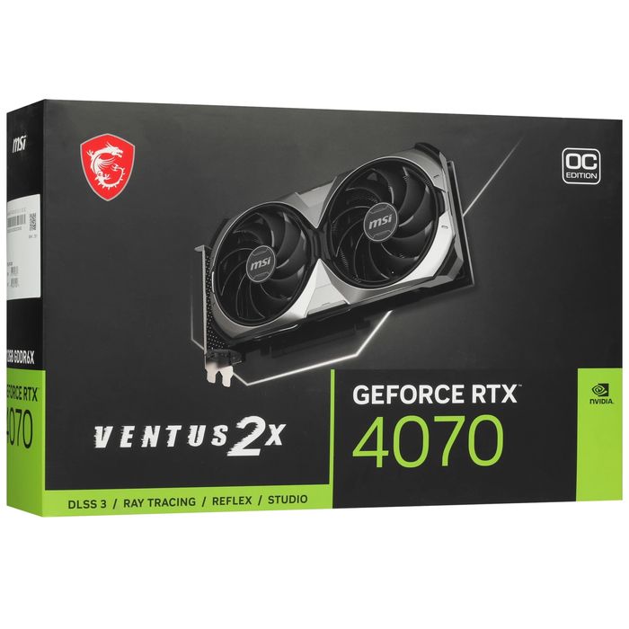 Видеокарта MSI GeForce RTX 4070 VENTUS 2X OC 12GB