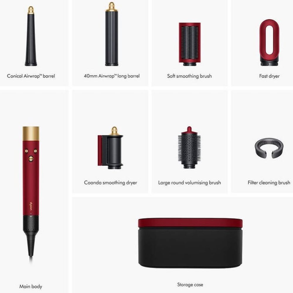Dyson red velvet стайлер