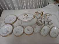 set serviciu de masa portelan Limoges 6 persoane 44 piese - cadou