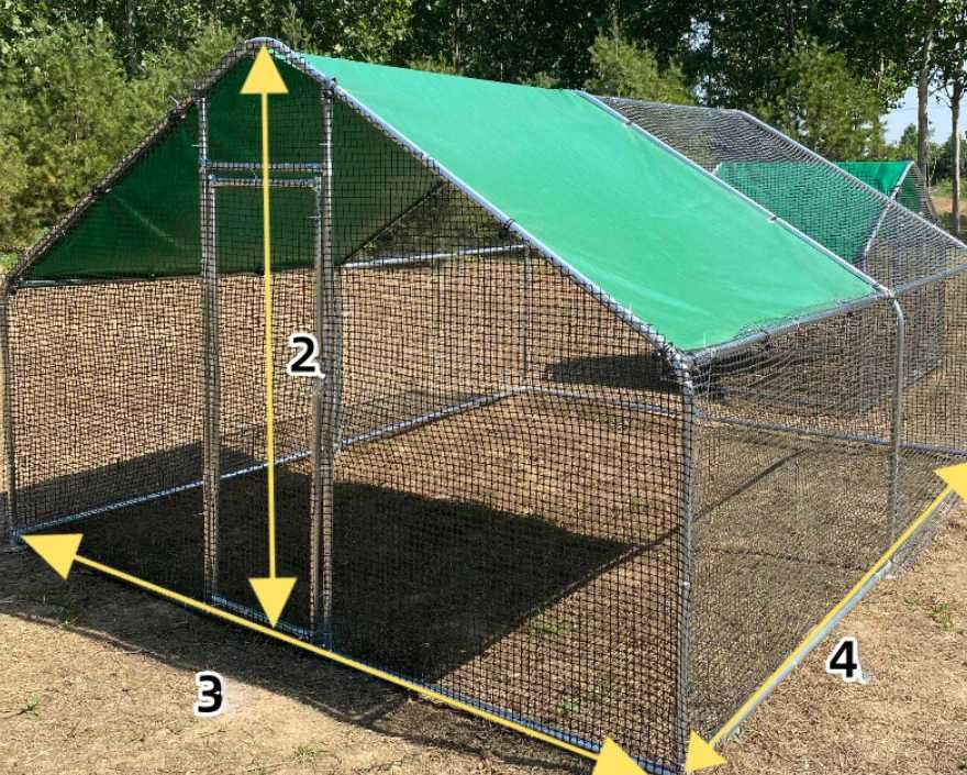 Adapost Exterior si Voliera Multifunctionala pentru Pasari (2x3x4m)