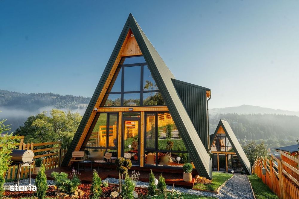 Afacere la cheie in Vatra Dornei, 2 cabane tip A Frame!