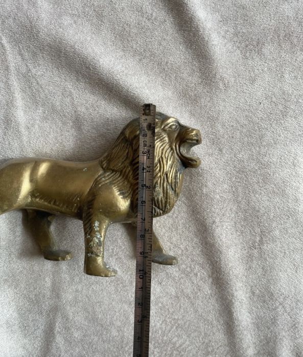 Statueta bronz cu leu, sec XIX, vechi