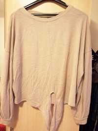 Bluza H&M crem oversize, mărime L, bumbac