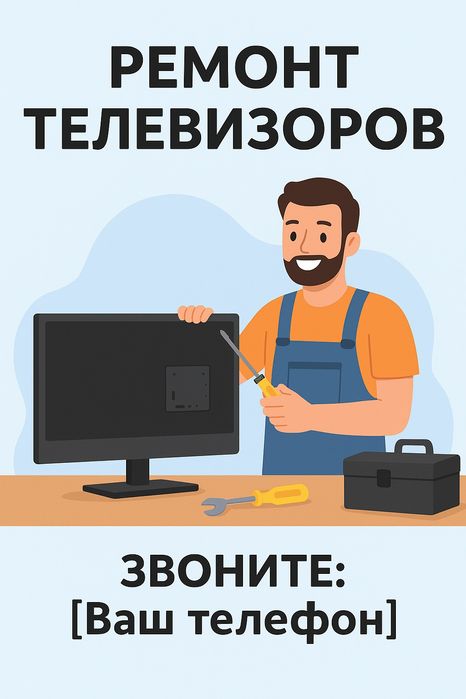 Ремонт телевизоров любых марок недорого