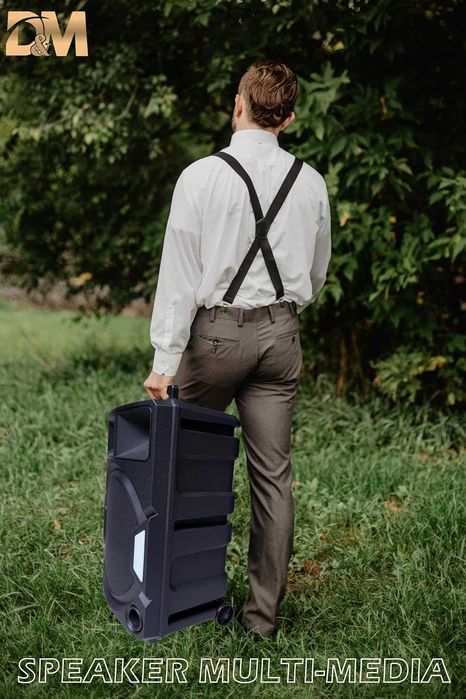 Преносима безжична колона ZQS-15112 (15″) Bluetooth, SD, USB, AUX 3.5