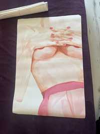 Poster - Art Oil Painting - silueta dama