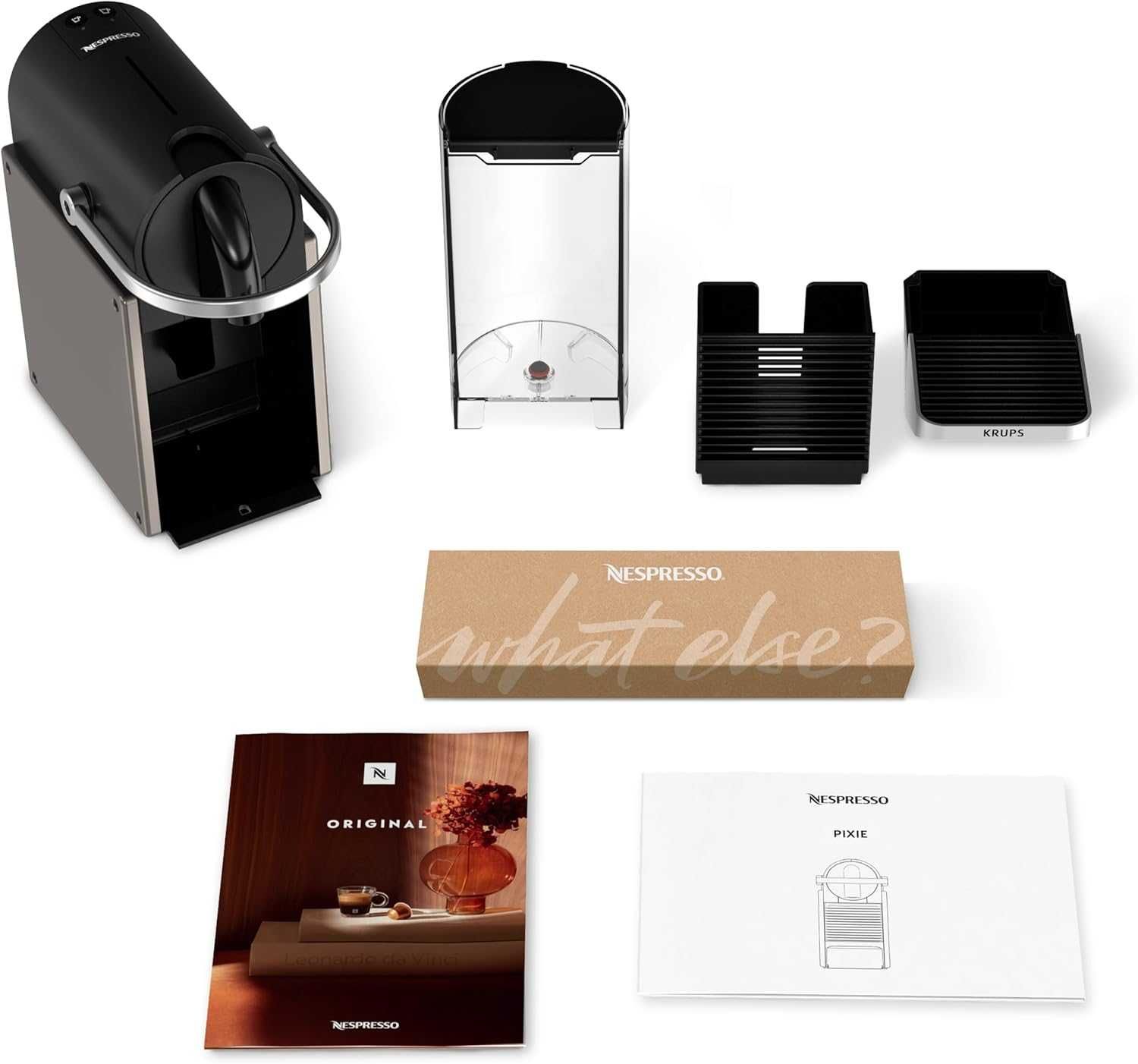 Кафемашина с капсули Nespresso Pixie, C62-EUTINE-S, 19bar, 0.7l, Titan