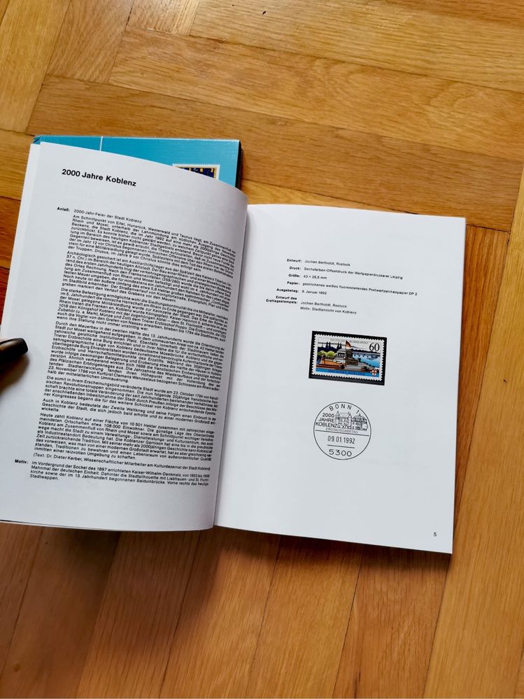 Пощенски марки Годишник 1988-92 и 93 г. на Германските федерални пощи