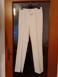 Pantaloni eleganti albi XXS