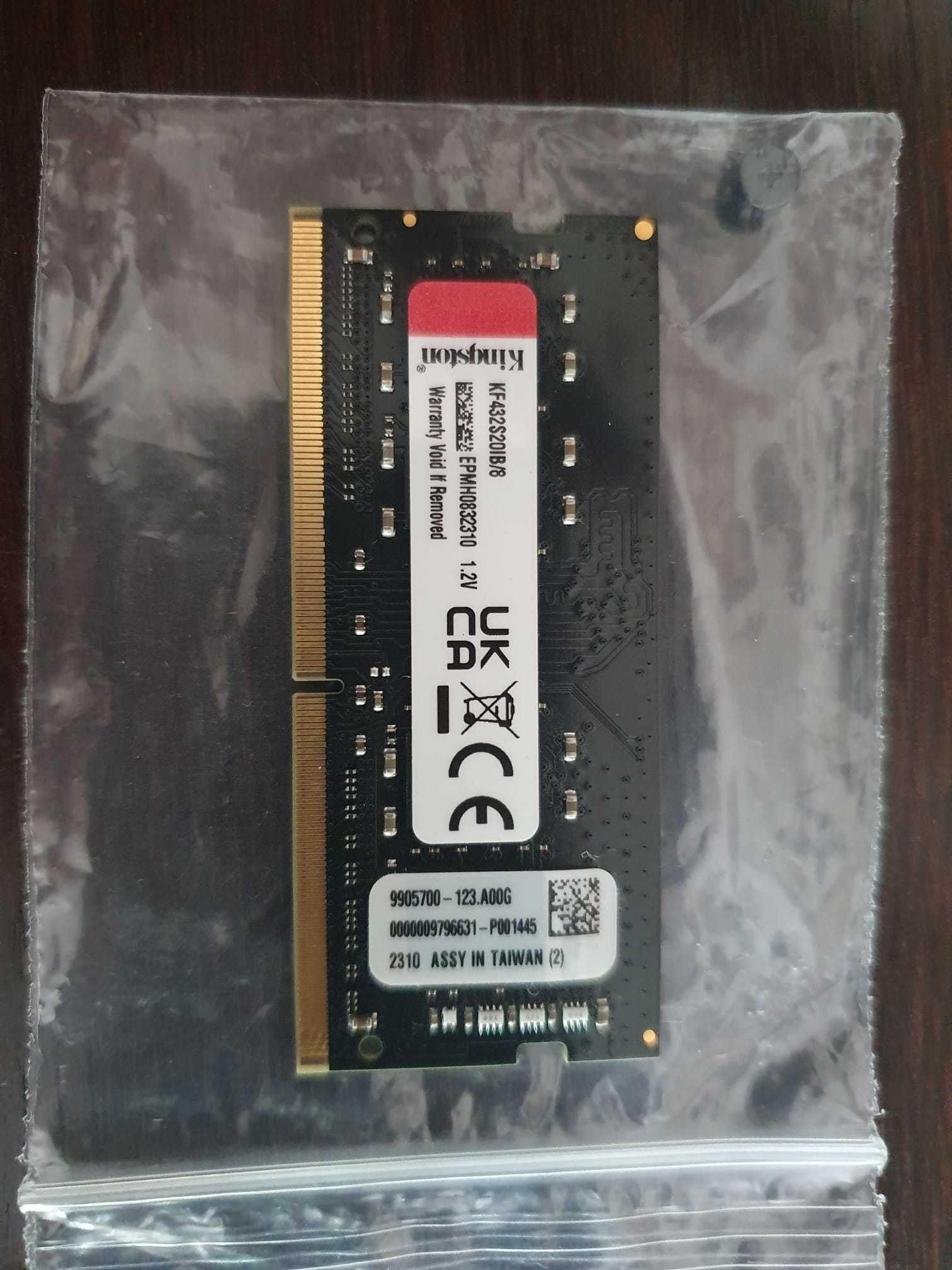 Memorie RAM laptop Kingston Fury 8gb ddr4 3200 single channel