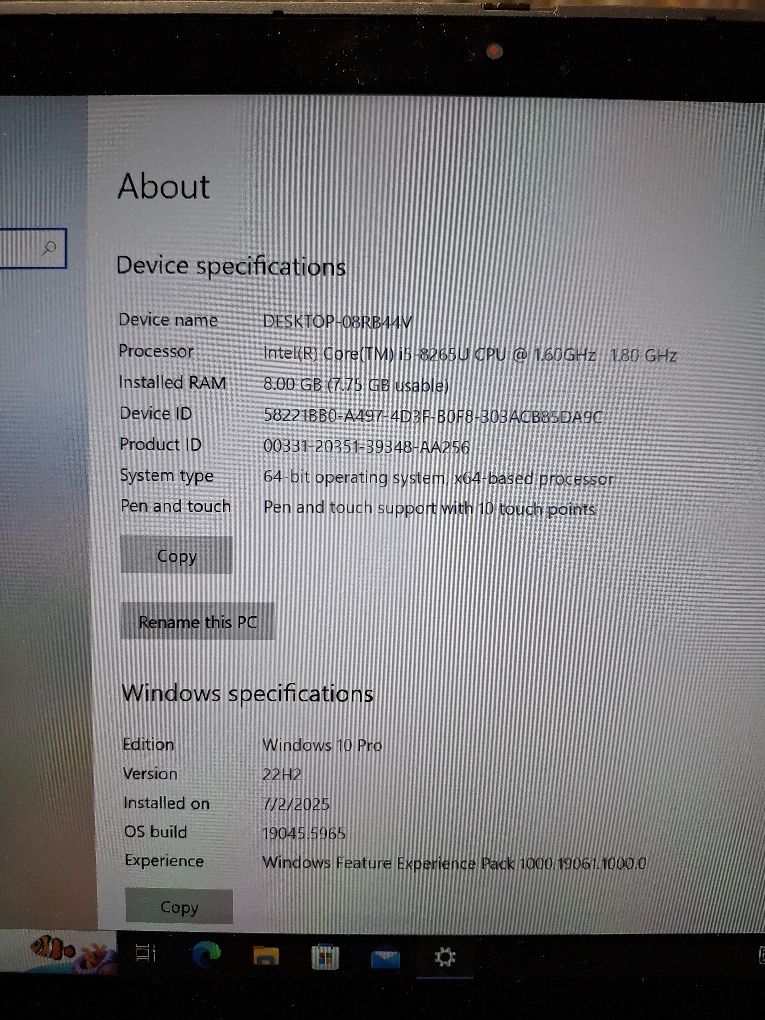 Лаптоп Lenovo Yoga  Core™i5/8GB Ram/512GB SSD