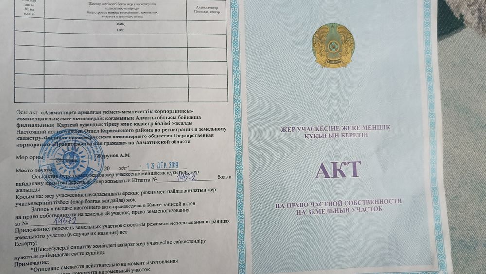 Жер сатылады ауыл ішінде новостройка емес