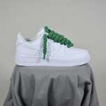 Pantofi Sport Air Force 1 Low Custom Rope Laces Verde - Original