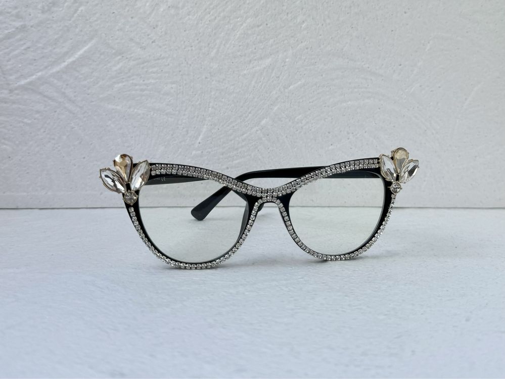 Прозрачни слънчеви очила с камъни очила за компютър  диоптрични рамки