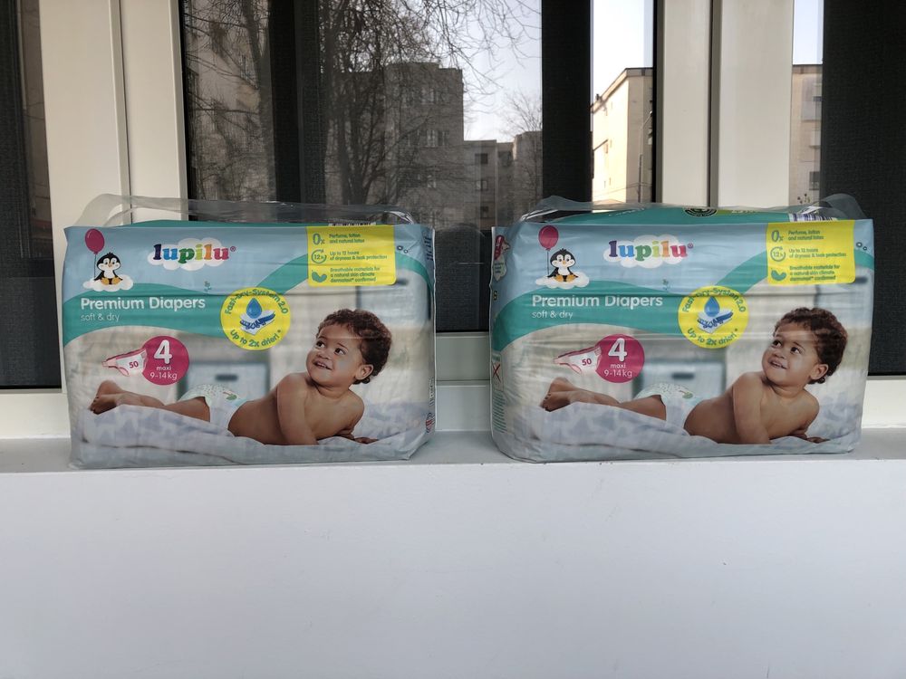 Scutece bebe Lupilu nr 4, 50 buc, 7 - 18 kg (transport gratuit)