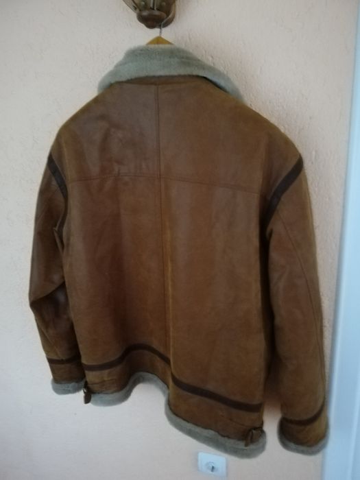 Geaca piele bărbati Morrel xl cu blana